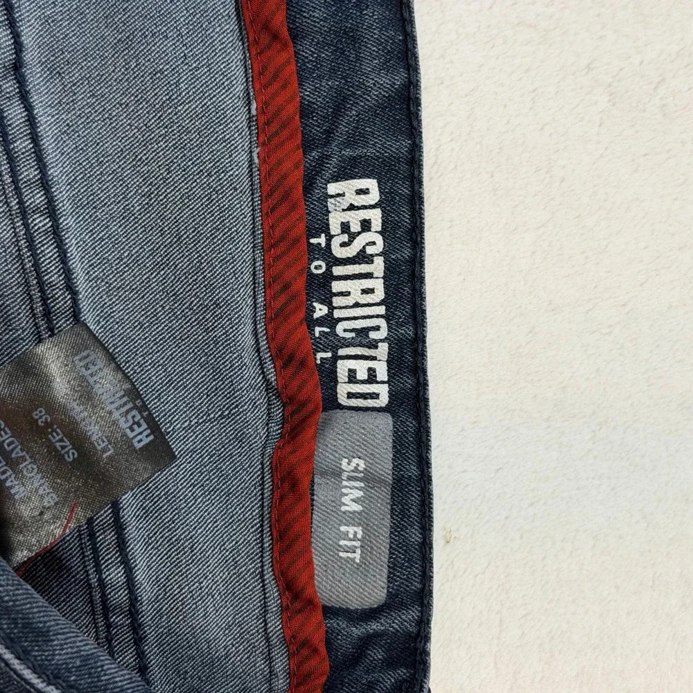 Restricted To All Slim Fit Jeans Mens 38x32 Blue Good Dark Wash Denim‎ Pants